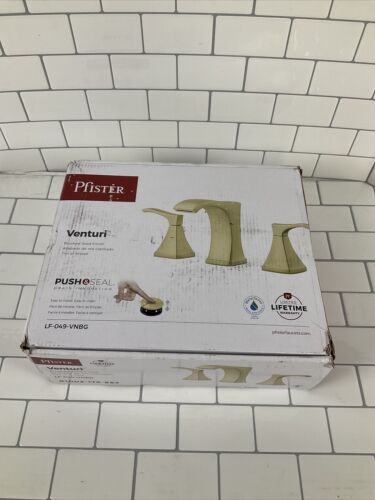 Venturi 8 in. Widespread 2-Handle Bathroom Faucet in Brushed Gold by Pfister (6922780049591)